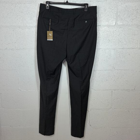 Santorelli Roma Wool Stretch Comfort Pant, charcoal 38L $355 - Picture 9 of 12
